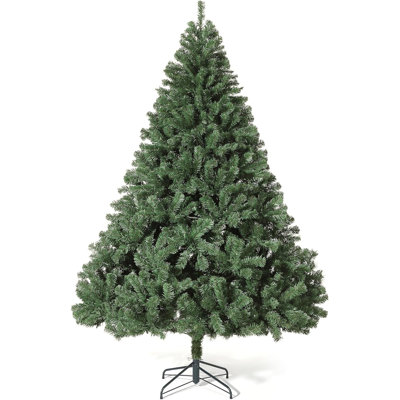 4.5Ft Artificial Christmas Tree, Realistic Holiday Premium Small Christmas Tree with 380 Branch Tips, Metal Base
