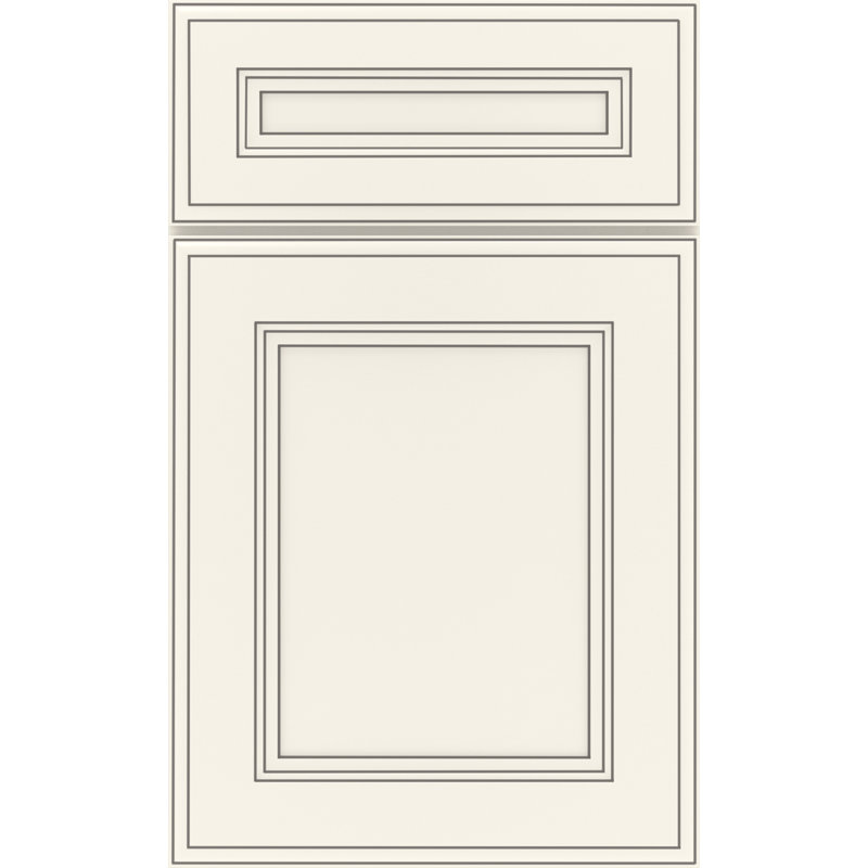Dwelling Bramley Door Sample, Maple, Chalk w/Nickel Glaze