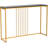 Sintered Stone Console Table With Golden Frame - Modern Narrow Entry Table For Hallway, 47X12x31 Inch
