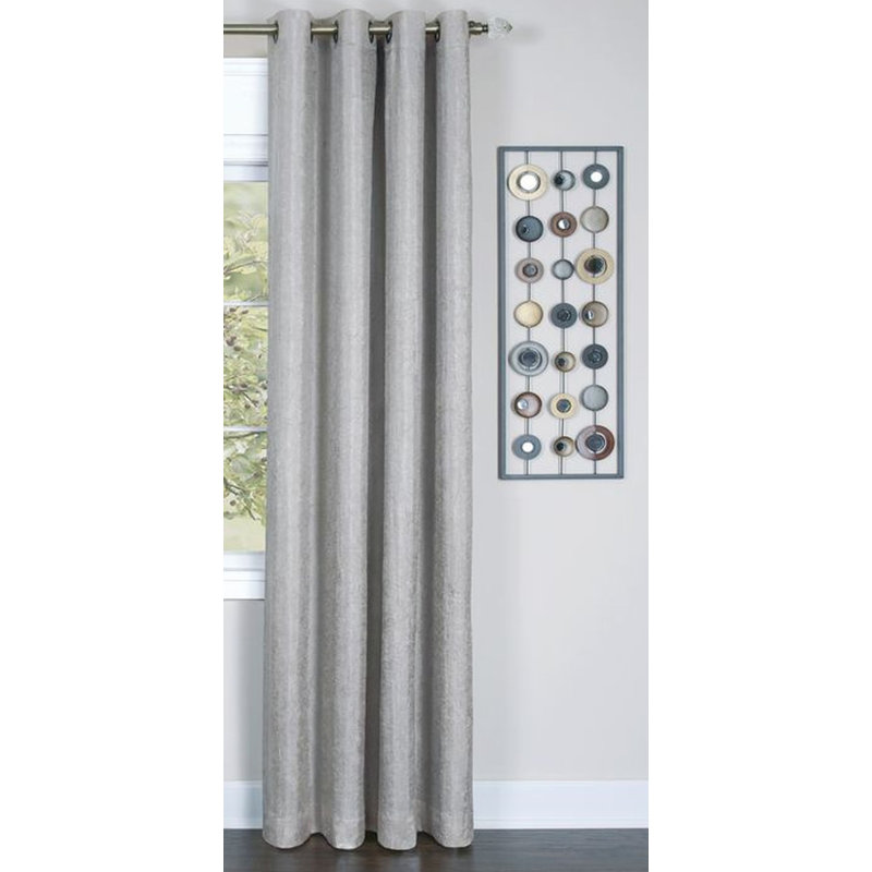 Tansey Blackout Curtain Single Panel, Silver, 50" W x 84" L