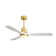 52 Inch Ceiling Fan With Dimmable Led Light 3 Solid Wood Blades Remote Control Reversible DC Motor For Living Room