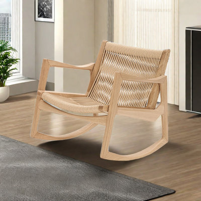 Chaise berçante en chêne