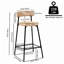 Ensemble de 2 tabourets de bar Boho l 14,96 po x P 15,15 po x H 34,84 po