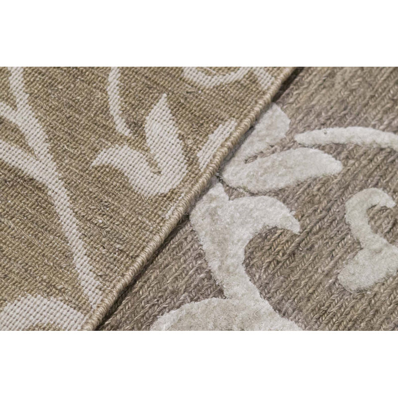 Tapis gris de haute qualité noué à la main