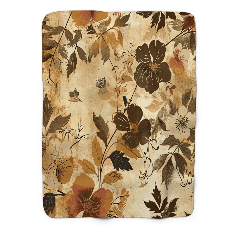 Couverture en sherpa de qualité supérieure patinée - 1 pièce, Jeté