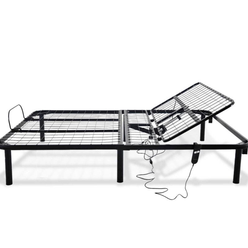 Grand lit réglable Head Up Only, poids total de 88,23 lb, base en acier noir avec réglage et stabilité, profondeur de produit de 79,92 po,