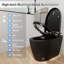 Toilette intelligente avec couvercle à ouverture automatique, chasse d'eau automatique et bidet, chauffage instantané sans réservoir, télécommande sans fil, conception moderne pour salles de bain luxueuses-106193233