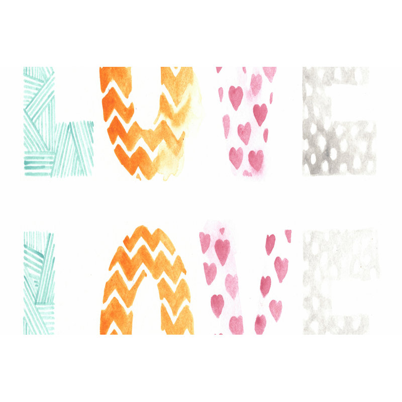 Pattern Sentiment I - Wrapped Canvas Print, 61cm H x 91cm W x 3.8cm D
