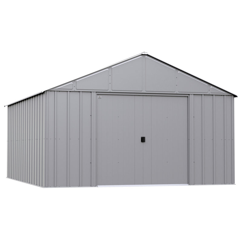 Remise en métal classique, 12 x 14, gris flûte, Gris flûte