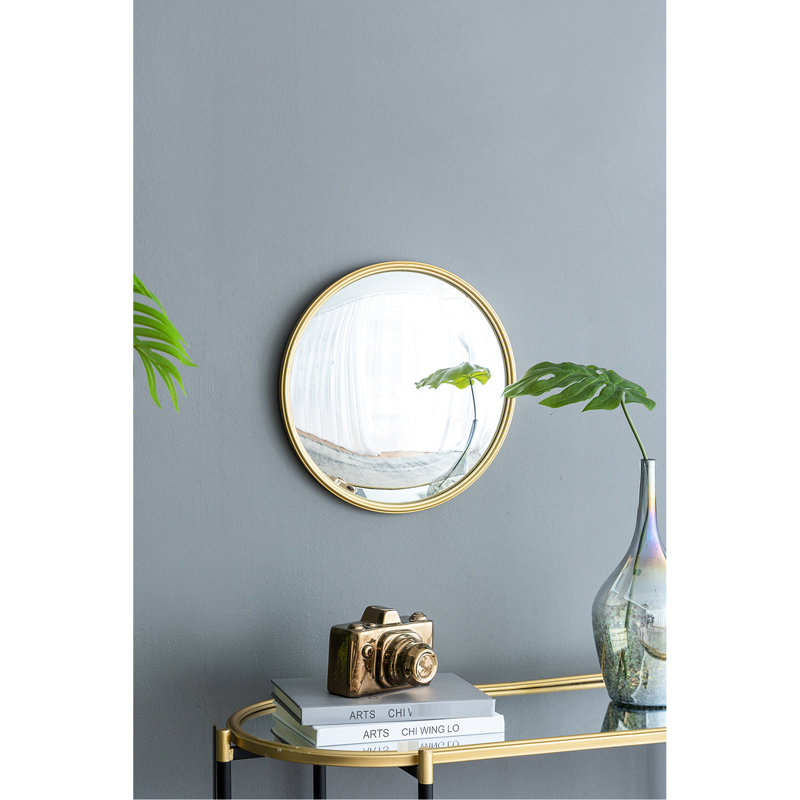 Round Mirror, Circle Mirror With Iron Frame, 15" x 15"