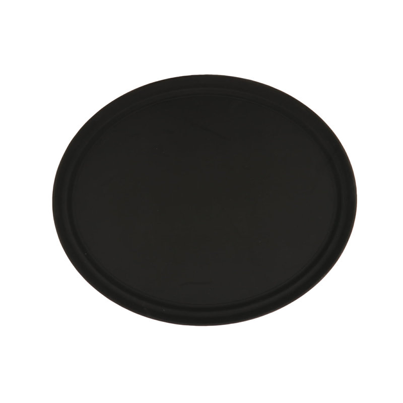 Non Slip Waiters Tray (Oval) Fiberglass Tray, Brown, 25" W x 31" D