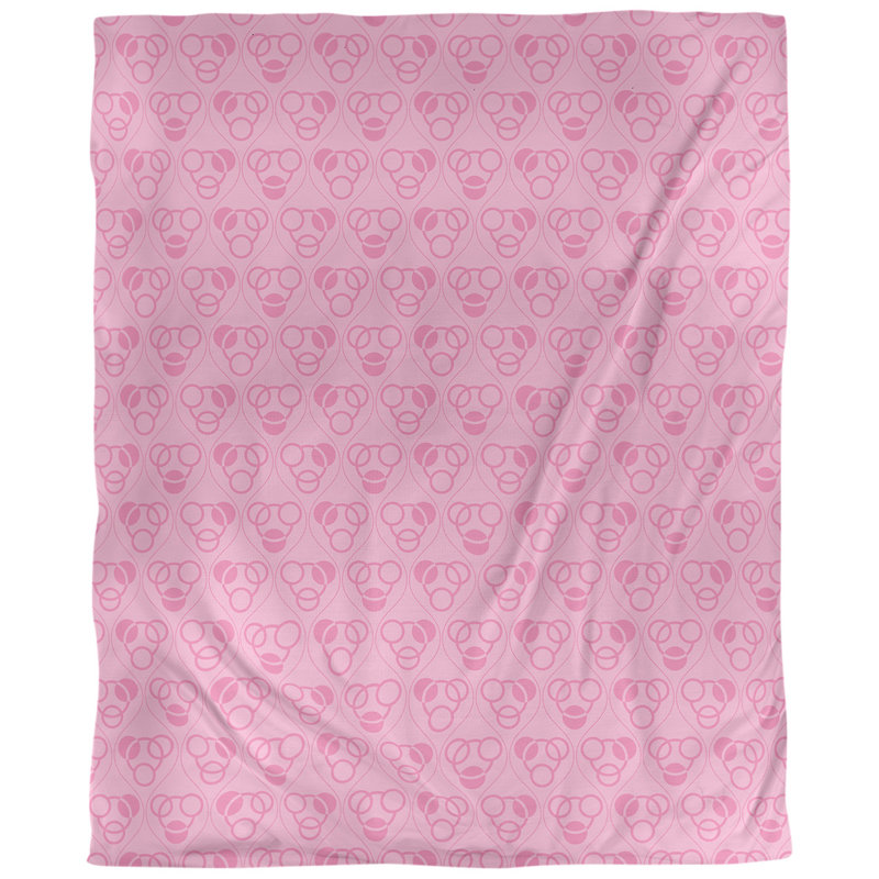 Tissu de cercles et d’ondulations, Rose, L 54 po x l 36 po, Coton peigné pima