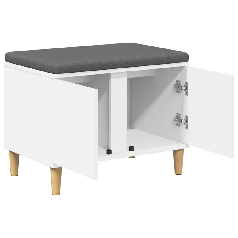 Storage Bench, 46cm H x 60cm W x 38cm D, White