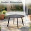 Ensemble de tables basses gigognes 2 pièces, tables d'appoint en métal noir pour l'extérieur