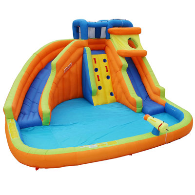 Banzai Drop Zone Water Park: Outdoor Inflatable Water Park, Motor Air Blower, (14Ft 7In L X 13Ft 4In W X 8Ft H), Ages 5+