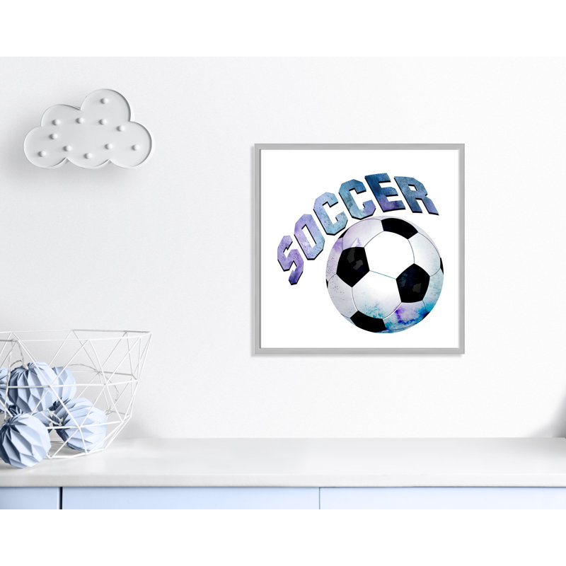 Fille de football 1, H 27,5 po x l 27,5 po x P 1,19 po, Encadré de boîte argent