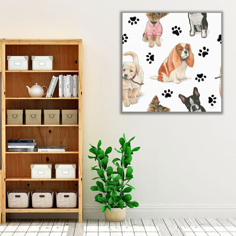 "Furry Fashion Friends", reproduction d'art sur toile, H 12 po x l 12 po