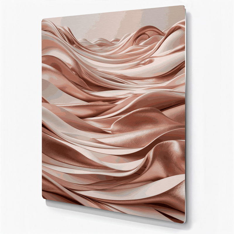 Paysage abstrait, art mural gris en métal 9, H 11 po x l 14 po