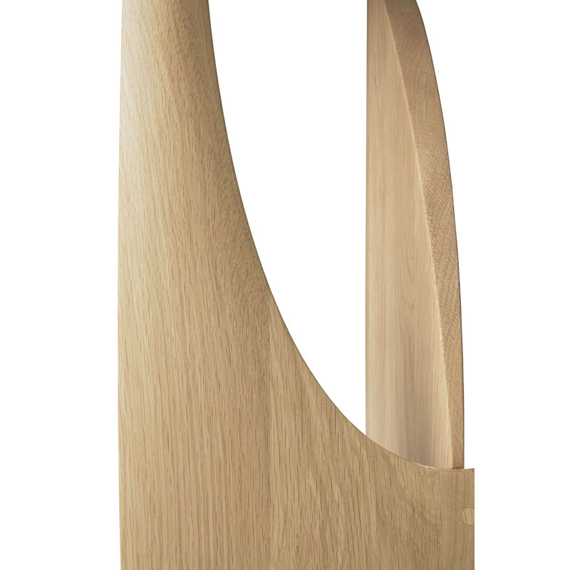 Geometric Solid Wood End Table, Natural Oak