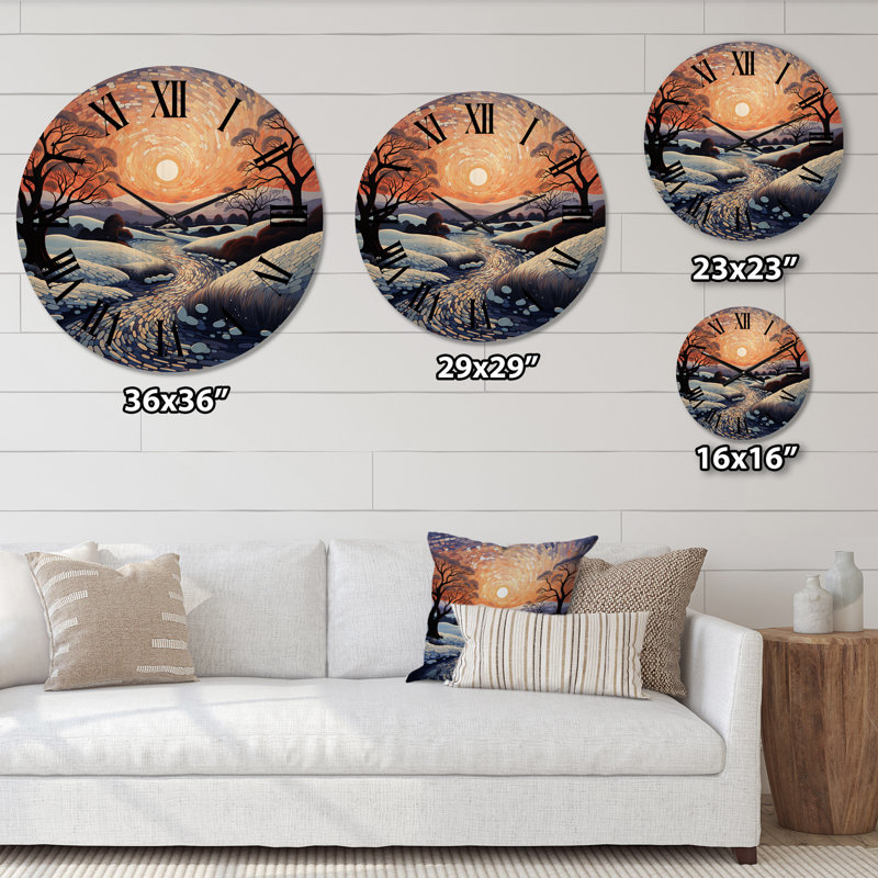 Horloge murale Winter River, Moyenne