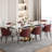63" To 94.5" Extendable Dining Table For 8-10 With Rectangular Sintered Stone Dining Top And Steel Base-230729579-234089980