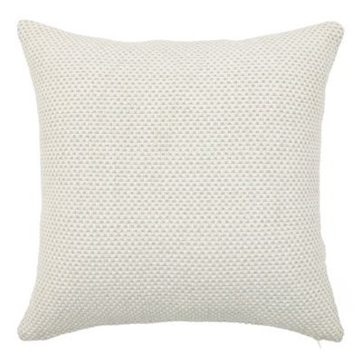 Basket Cotton Knife Edge Textured Throw Pillow