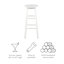 Tabouret de bar / comptoir en bois massif Bernistine-41425136-71099990