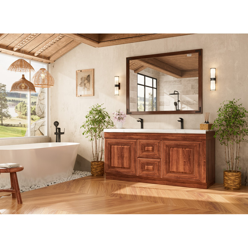 Miroir Gwenneth, 48 po x 36 po, Brun