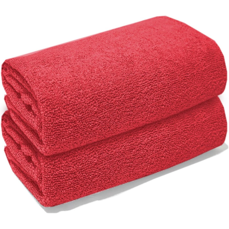 Microfiber Fast Drying Bath sheet, 2, Red