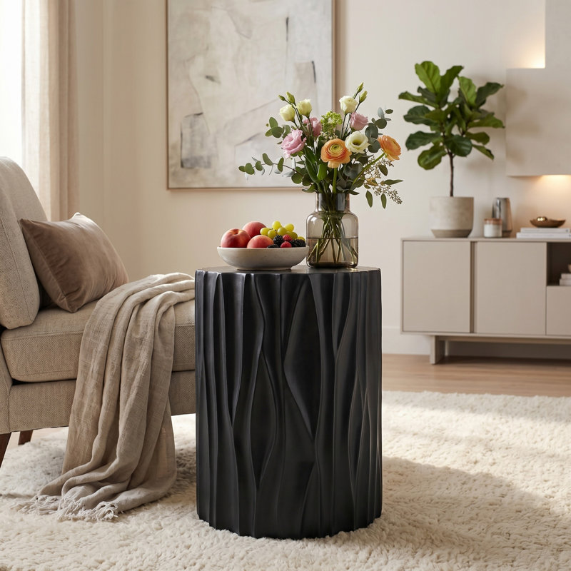 Table d'appoint Kygo Modern Coastal MGO, Black