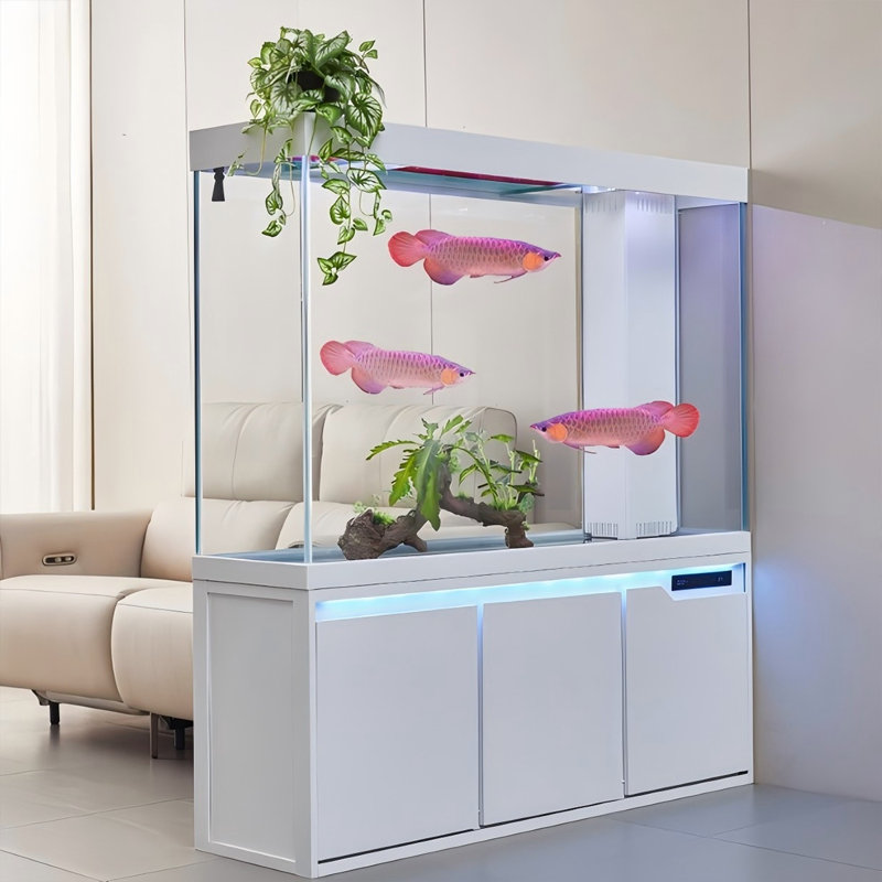 Grand aquarium blanc transparent 47,24 po, 59.06" H x 47.24" W x 15.75" D