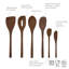 Red Beechwood Utensil Set S/6