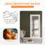 Portes de miroir latérales 24 po x 80 po, dalle de porte française à l'intérieur, panneau central simple et panneau de porte pré-fini pour garde-robe de chambre à coucher, aucune assemblée requise, portes intérieures blanches-119751687