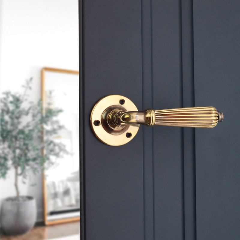 Regency Door Handle, Aged Brass