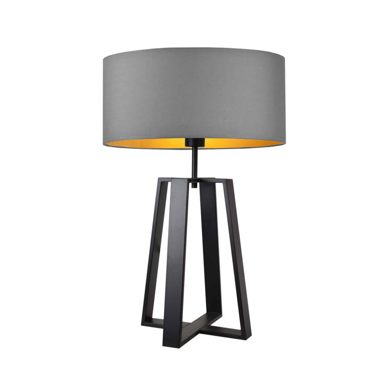Selah Metal Table Lamp, Black, Grey