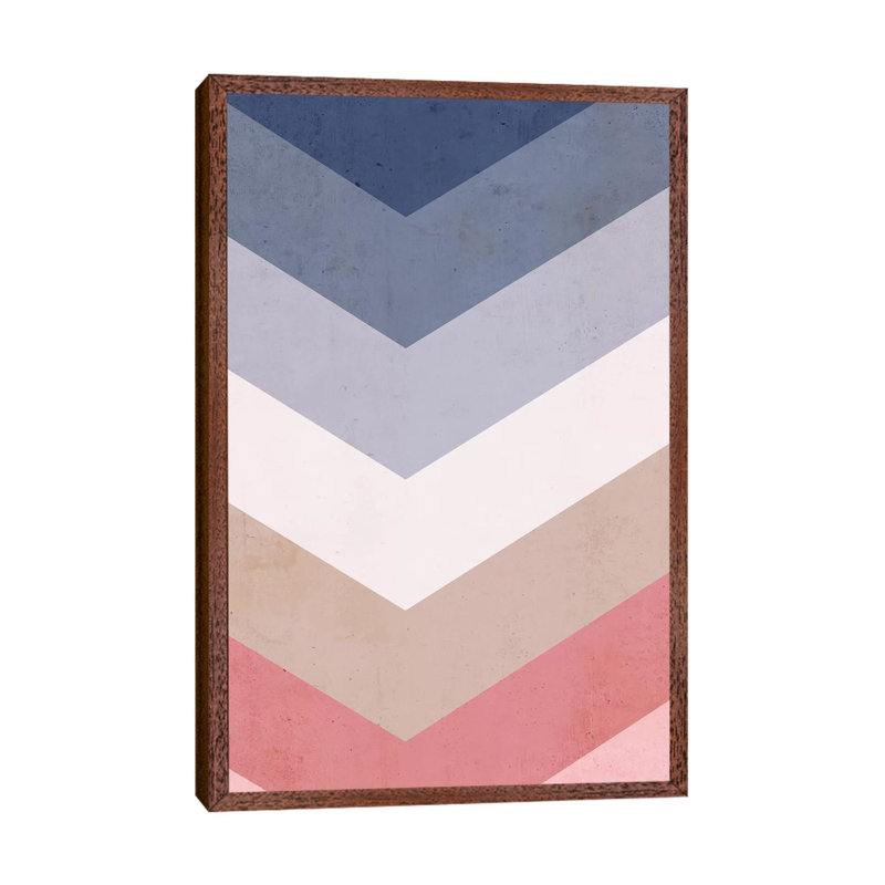 Classic Blue Palette by Emanuela Carratoni - Print on Canvas, Classic Brown Wood Framd Canvas