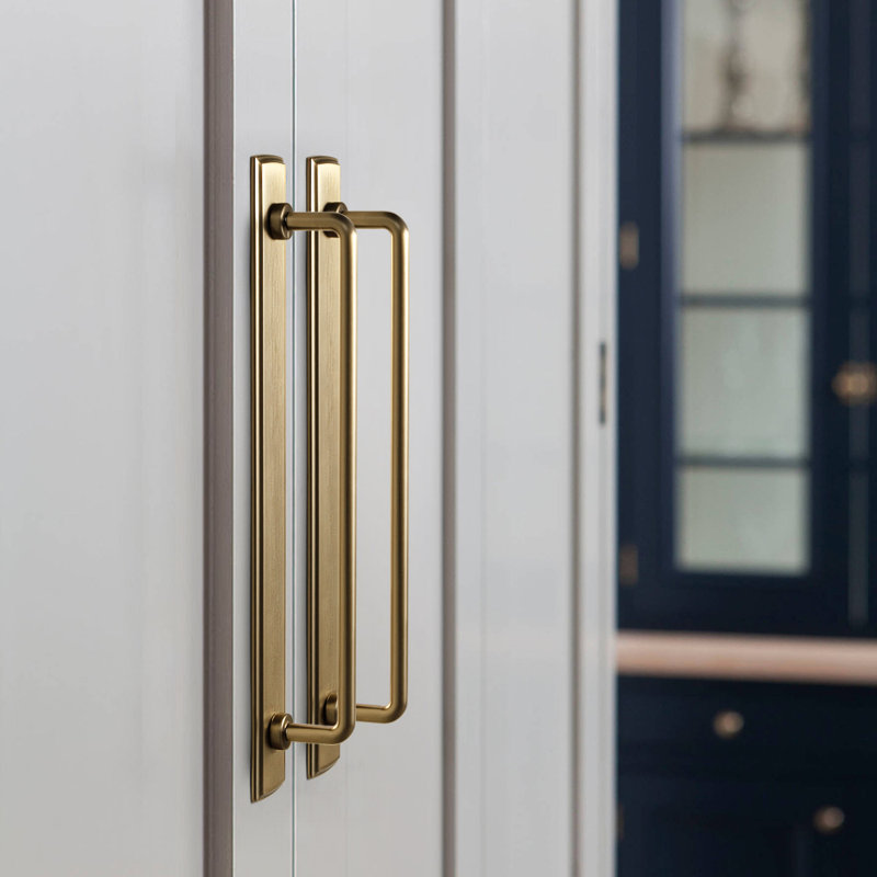 Sleek Bar Pull With Backboard Multipack, 7 3/5", Champagne Bronze