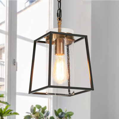 Luminaire suspendu industriel en verre 1 lumière