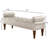 Bedroom Velvet Button - Solid Wood Base And Champagne Upholstery Upholstered Bench For-607119201