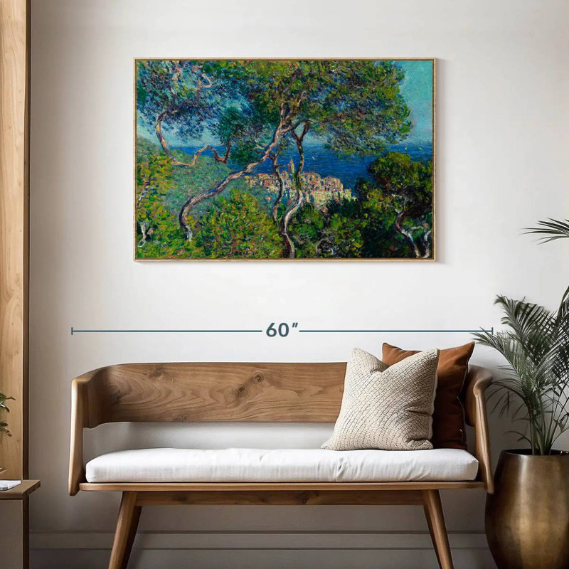Bordviera 1884, Cadre flottant en bois naturel, 43 po x 29 po