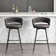 Kymberlynn Swivel Upholstered Low Back Bar & Counter Stool With Metal Frame