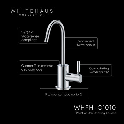  Robinet d'eau froide avec bec pivotant en col de cygne Whitehaus
