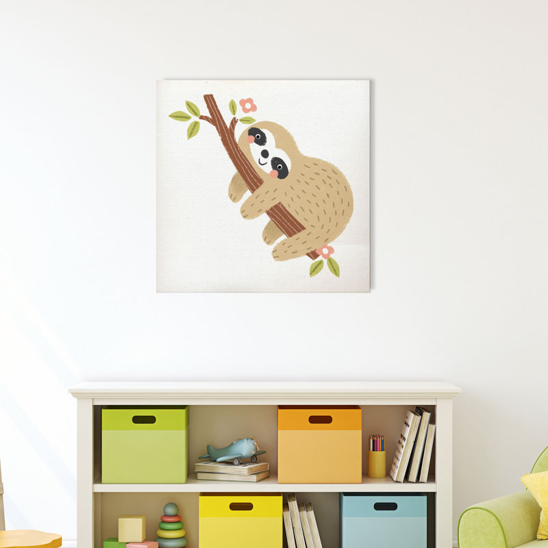 « brun clair sloth », peinture sur toile tendue, H 40 po x l 40 po x P 1,5 po