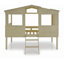 Lit superposé simple Balltown: bois massif, simple sur simple, enfants, tout-petits, bas, rangement et maison-758096053