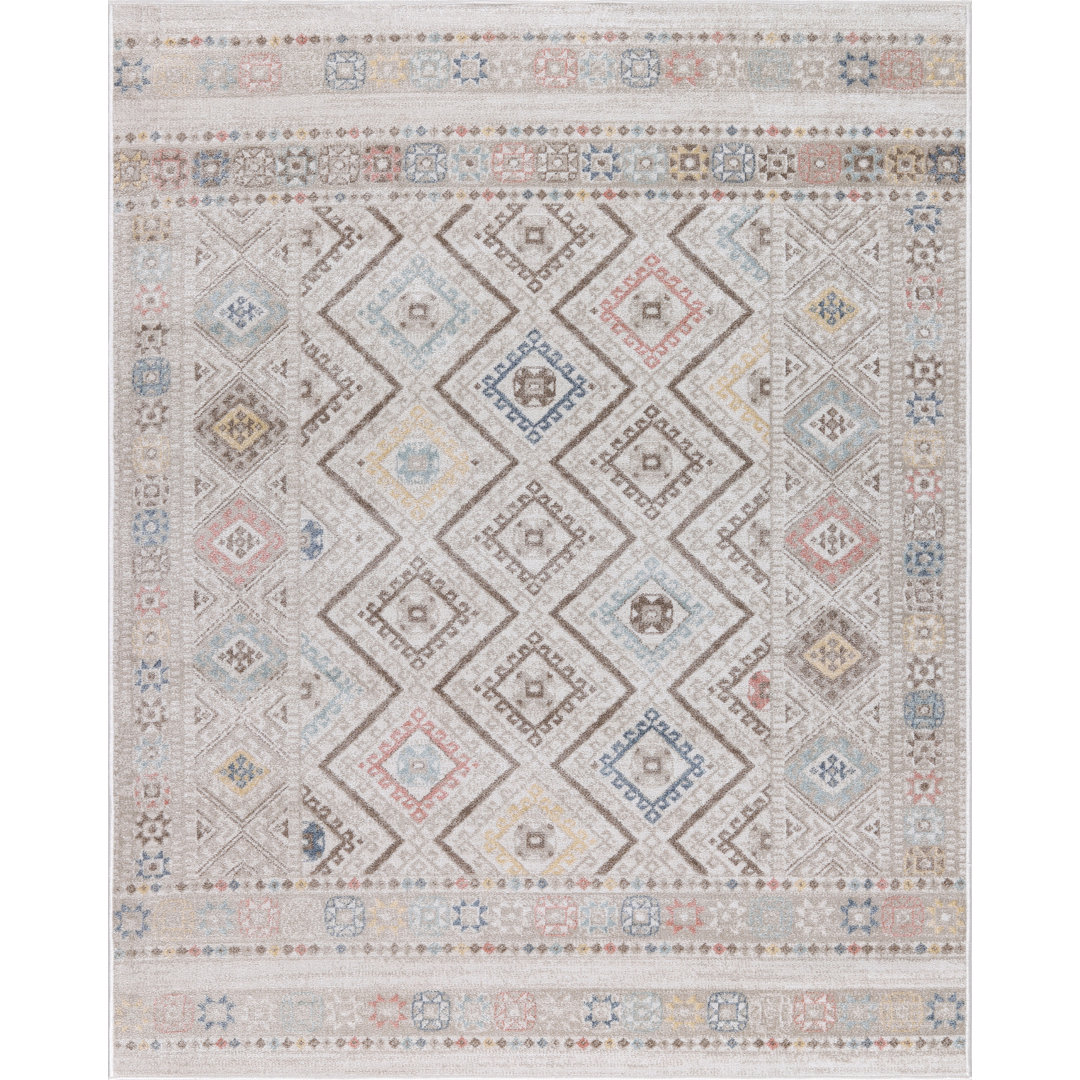 Machine Washable Alden Beige/Ivory Rug Loon Peak® Rug 