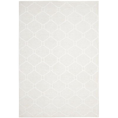 Martha Stewart Hand Knotted Linen Geometric Rug
