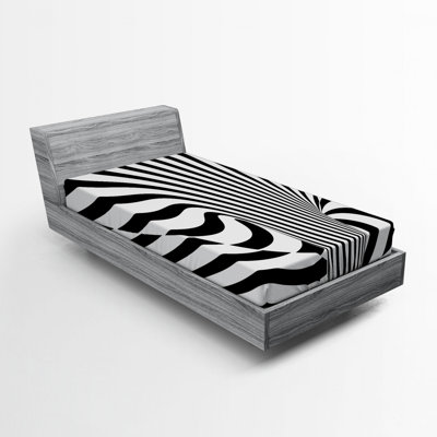 Microfiber Abstract Fitted Sheet