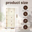 Plastic Closet Wardrobe with Hanging Rod and Wheels