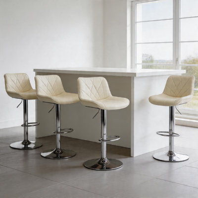 Ensemble de 4 tabourets de bar réglables à hauteur de comptoir Mordern