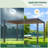 Aluminum Frame Solar LED Patio Pergola with Adjustable Louvered Roof-105704879-99151918
